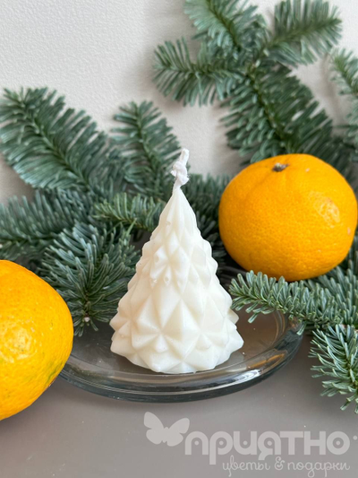 НОВОГОДНЯЯ СВЕЧА "ЁЛКА ХРУСТАЛЬ"