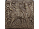 Декор-изразец к плитке под кирпич Kamastone Конь и Плетенка 7241, коричневый с бронзой, комплект 7 шт