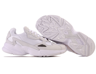 Adidas falcon deals triple white