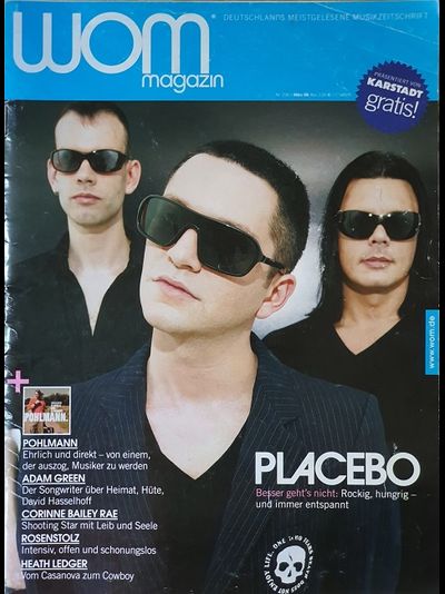 WOM Journal Magazine March 2006 Placebo, Adam Green, Иностранные музыкальные журналы, Intpressshop