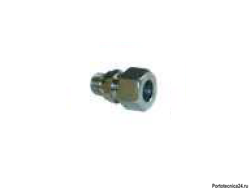 Соединитель трубы прямой Д15 мм; резьба - 3/8"ш