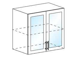 ШВС 800 Шкаф настенный 2-дверный со стеклом