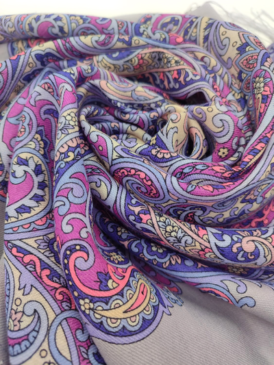 Павловопосадский платок Весенняя метель 2043-1