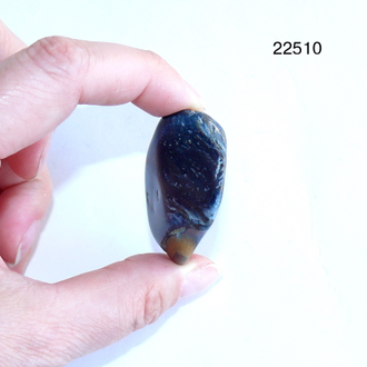 Соколиный глаз натуральный (галтовка) ЮАР арт.22510: 28,1г - 34*36*16мм