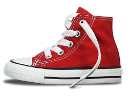 Детские кеды Converse (конверс) Chuck Taylor All Star красные высокие 7J232