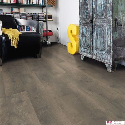 Ламинат Haro Tritty 100 Дуб Бергамо Карбон 538694 32 класс толщина 8 мм с фаской 1.98 м2