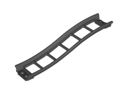 Train, Track Roller Coaster Ramp Small, 3 Bricks Elevation, Black (34738 / 6351282)