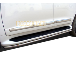 Защита штатного порога под порог d42 для Toyota Land Cruiser 200 2013-2015
