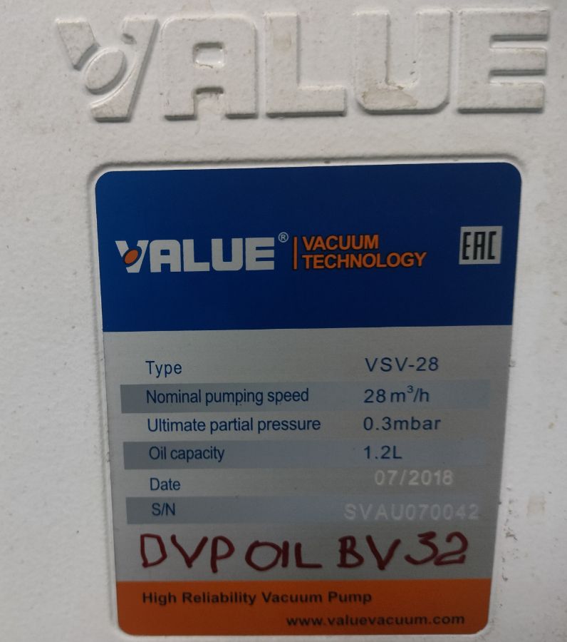 Текущий ремонт вакуумных насосов VALUE