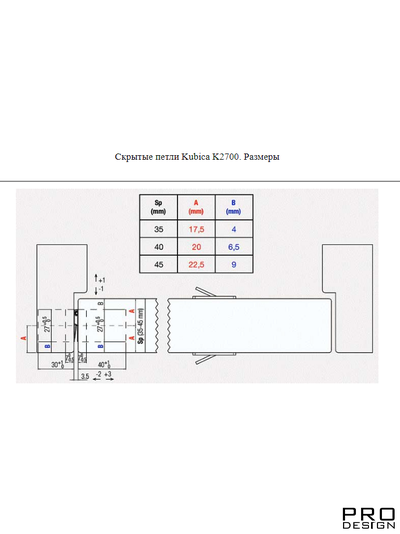 KUBICA 27 - K2700 петля самоцентрирующая с 5-ю точками опоры регулируемая по 3-м направлениям,  матовый никель