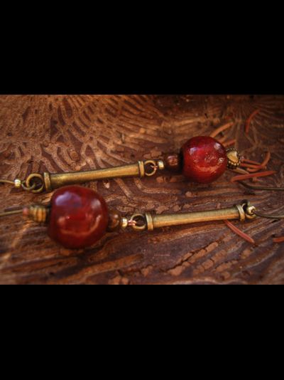 Серьги в стиле бохо "Сказка про волшебные лесные ягоды"