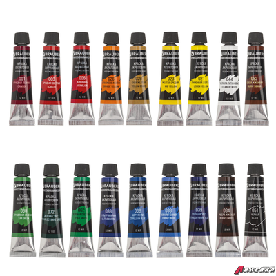 Краски акриловые художественные BRAUBERG ART CLASSIC, НАБОР 18 цветов по 12 мл, в тубах. 191123