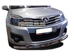 Защита переднего бампера двойная с перемычками d60/42 для Great Wall Hover 3 (2009-2014)