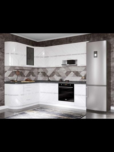 Кухонный гарнитур угловой Бьянка размер 173х240 см