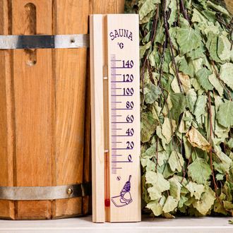 Термометр для бани и сауны «SAUNA» липа