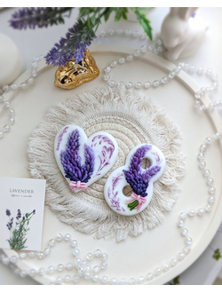 Комплект Восьмерка и сердце с лавандой