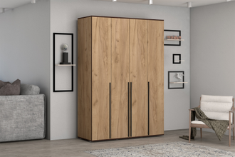 Шкаф "Норден" 1,6м крафт золотой