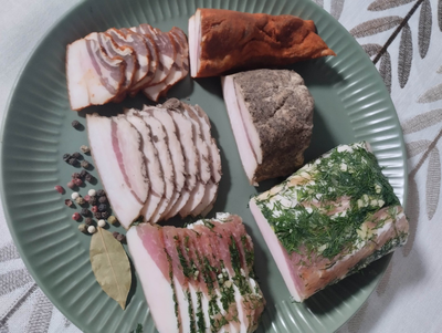 Сало соленое ассорти из 3х видов с доставкой на дом | Ферма СытникЪ