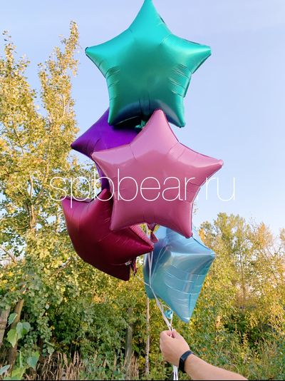 Фольгированные шары Звезды 5 штук
