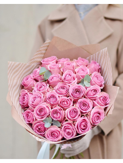 Букет из 31 розовой розы "Единственной"