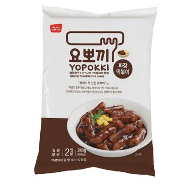 Jjajang Topokki (rice cake)/ Токпокки с соусом Чачжан (рисовые палочки с соусом) (240 г)