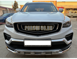 Защита переднего бампера двойная с перемычками Папа Тюнинг d60/42 для BELGEE X70 2024-