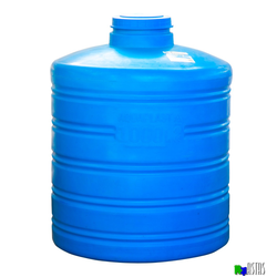 Емкость 1м3 (1000л) синяя вертикальная низкая