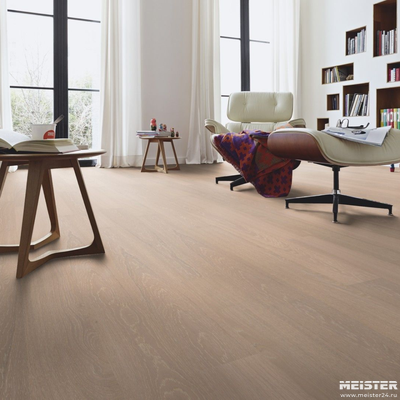 Паркетная доска Meister PS 300 Residence Дуб гармония Забелёный 8815 фото в интерьере