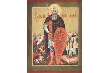 4. "Преподобный Илья Муромски с житием",
р-р (40х50), 1998 г. храм Прп.Ильи Муромского во Власихе, Московской области 