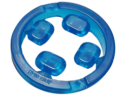 Rock Faceted with Small Pin Infinity Stone, 4 on Sprue, Trans-Dark Blue (36451 / 6223000)