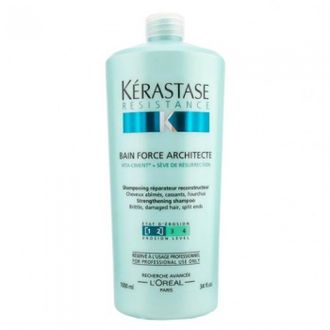 Kerastase Resistance Bain Force Architecte - Шампунь-ванна укрепляющий для сильно поврежденных волос, 1000 мл