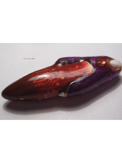 Серьги-капли &quot;Славянская Колдунья&quot; из холодного фарфора и чешского бисера