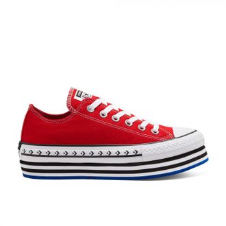 Кеды Converse All Star Logo Play Platform красные