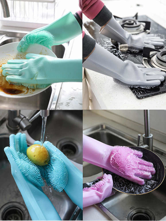 Clean Gloves თურქული  სილიკონის ხელთათმანი სახეხი მაღალი ხარისხი