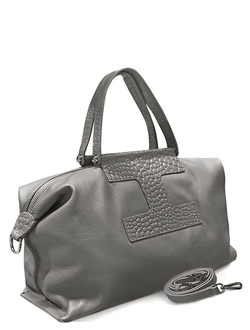 (АРТИКУЛ: 9955/1/9) СУМКА ЖЕНСКАЯ, СРЕДНЕГО РАЗМЕРА, НАТУРАЛЬНАЯ КОЖА, СЕРАЯ, С ПЛЕЧЕВЫМ РЕМНЕМ