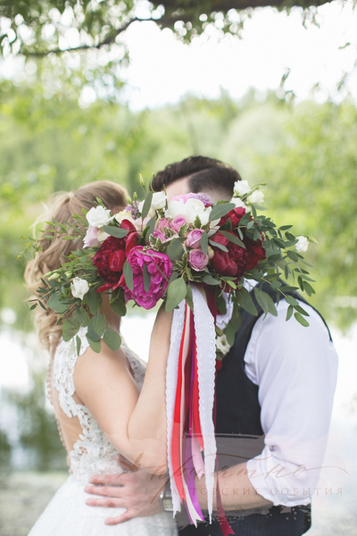 Букет невесты & Бутоньерка № 1345