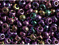 БИСЕР PRECIOSA 10/0 - 50г - 27069 ПРОЗРАЧНЫЙ С СЕРЕБРЯНОЙ ЛИНИЕЙ ВНУТРИ РАДУЖНЫЙ АМЕТИСТ (ОГОНЁК)