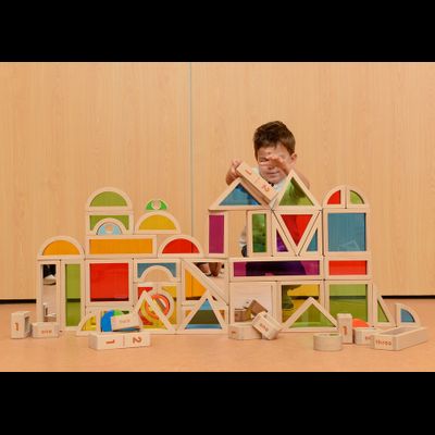 Радужные блоки с зеркалами (58 шт)