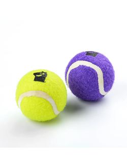 Игрушка Mr.Kranch для собак, Теннисный мяч, желтый, фиолетовый 2 шт