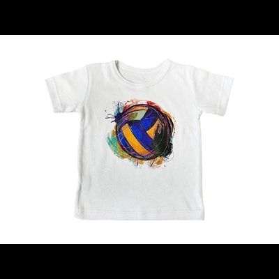 Футболка детская "Мяч рисованный"  белый