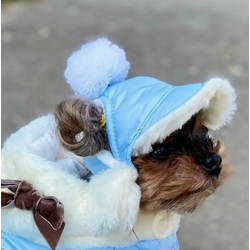 Шапочка для собак "POM", голубая