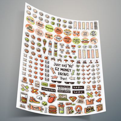 Стикерпак набор наклеек для планера от PAPPI STORE