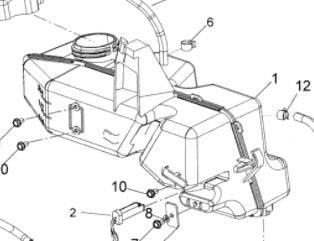 Масляный Бак оригинал BRP 519000340/519000251 для BRP LYNX/Ski-Doo 600 HO E-TEC (Oil Tank)