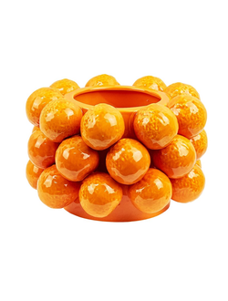 Ваза декоративная с мандаринами H15см