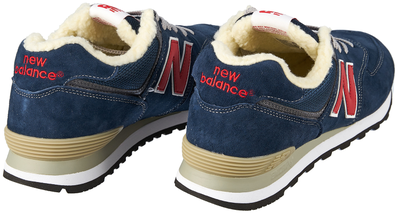 New Balance 574 Blue Red с мехом