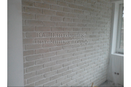 Облицовка стен клинкерной плиткой.