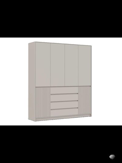 Мирен ШК-004 шкаф (4 ств.) Кашемир/Моно керамика (МДФ)