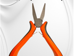 Тонкогубцы для рукоделия 13 см, гладкие (без насечек)