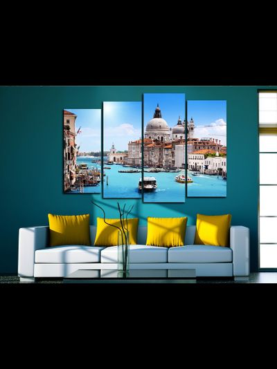 Модульная картина &quot;Город на воде&quot;