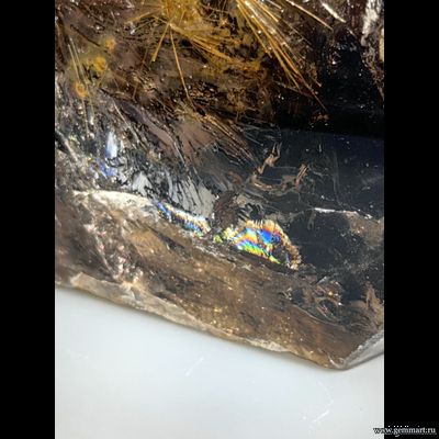 Рутил  в дымчатом кварце. Россия.   195*110*65мм